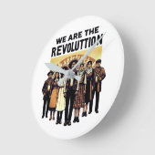 我々は革命 ラウンド壁時計 (傾斜)