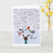 我々は頑張る カード (黄色い花)