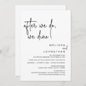 我々は食べた後，我々は結婚の駆け落ちパーティー 招待状 (正面/裏面)