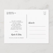 我々は駆けエレガント落ちモダンで ポストカード (裏面)