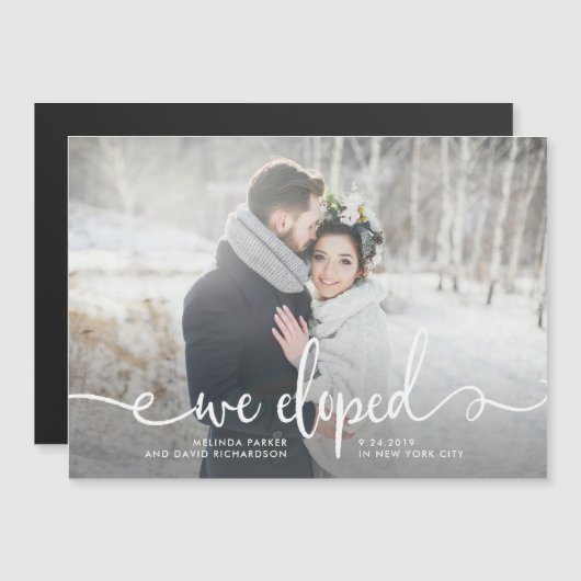 我々は駆け出した|写モダン素朴真 マグネット招待状 (正面/裏面)