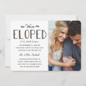 我々は駆け落ちした |駆け落ち結婚発表 (正面)