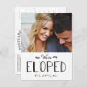 我々は駆け落ちした |駆け落ち結婚発表 案内ポストカード (正面/裏面)