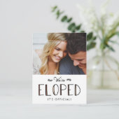 我々は駆け落ちした |駆け落ち結婚発表 案内ポストカード (スタンド正面)