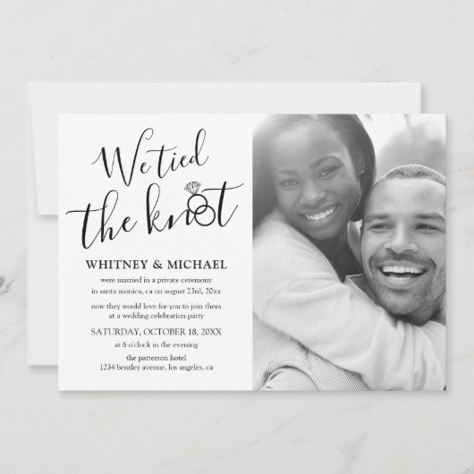 我々は駆け落ちの発表を結んだ 招待状 (正面)