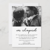 我々は駆け落ちシンプルした写真発表 招待状 (正面)