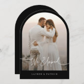 我々は駆け落ち式の駆け落結婚ち宣言 招待状 (正面/裏面)