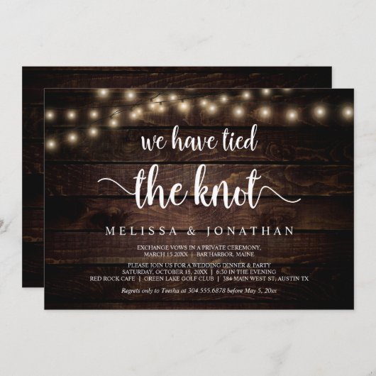 我々は駆け落ち素朴を結ん結婚だ 招待状 (正面/裏面)