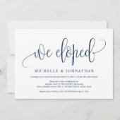 我々は駆け落ち、結婚のElopementパーティーお祝いInv 招待状 (正面)