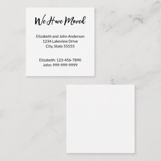 我々は黒に移動し、スクリプトを動かす発表 エンクロージャーカード (正面/裏面)