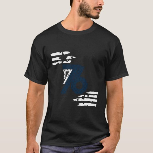 我々は1776年アメリカ国旗 Tシャツ (正面)