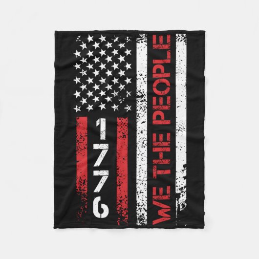 我々は1776独立記念日アメリカ愛国者 フリースブランケット (正面)