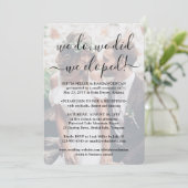 我々は2つのフォトオーバーレイ結婚式レセプションのみ 招待状 (スタンド正面)