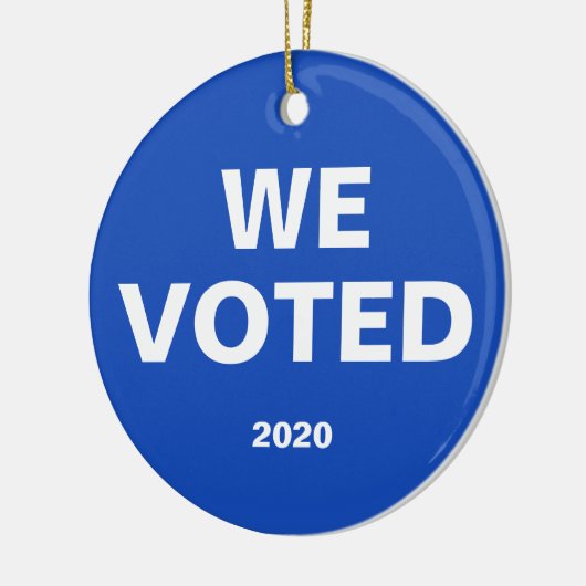 我々は2020年青白年政治選挙に投票 セラミックオーナメント (左)
