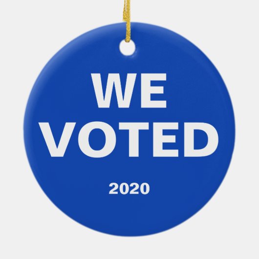 我々は2020年青白年政治選挙に投票 セラミックオーナメント (裏面)