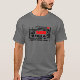 我々は2022年3月ナース百万ナースのために行進 Tシャツ
