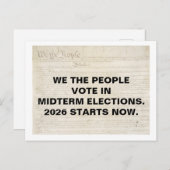 我々は2026年中間選挙で投票 ポストカード (正面/裏面)