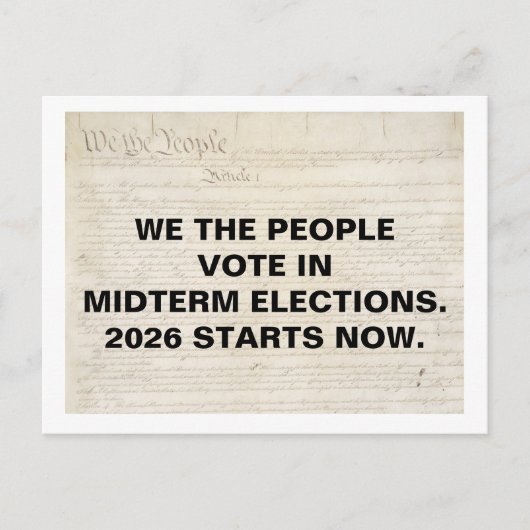 我々は2026年中間選挙で投票 ポストカード (正面)