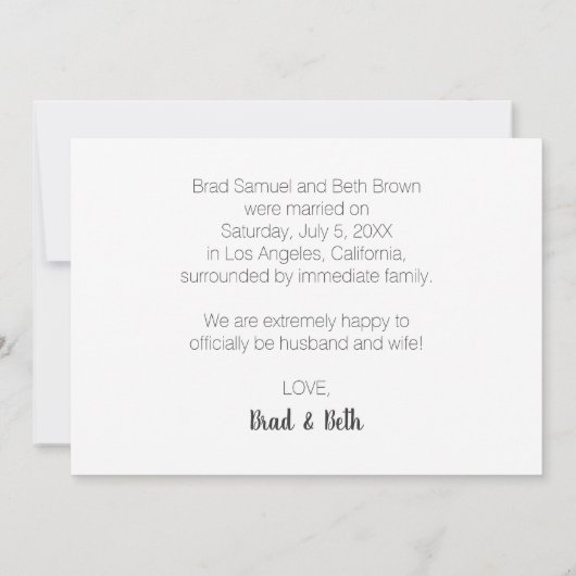 我々は3つの写真の発表を逃れた 案内状 (裏面)