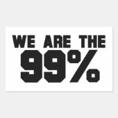 我々は99% 長方形シール (正面)