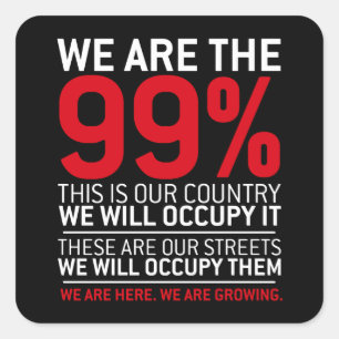 我々は99% - 99%occupy wall street スクエアシール