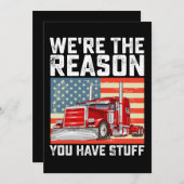 我々は、あなたが物トラックドライバーを持っている理由 招待状 (正面/裏面)