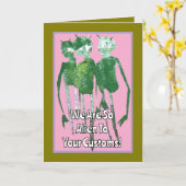 我々は、あなたのカスタム、ハッピーバースデーにエイリアン カード (黄色い花)