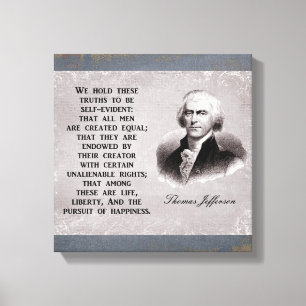 我々は、これらのルールを保持する – Thomas Jefferson キャンバスプリント