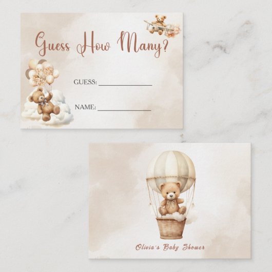 我々は、どのように多くの赤ちゃんシャワーのゲームを推測して待つことができる エンクロージャーカード (正面/裏面)