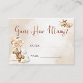 我々は、どのように多くの赤ちゃんシャワーのゲームを推測して待つことができる エンクロージャーカード (正面)