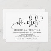 我々は、のエロペ結婚メントパーティーお祝いした 招待状 (正面/裏面)