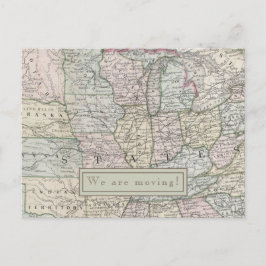 我々は…カスタム州ヴィンテージUSAの地図 ポストカード
