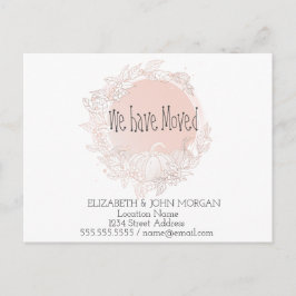 我々は、カボチャ、新しいアドレスを移動した 案内ポストカード