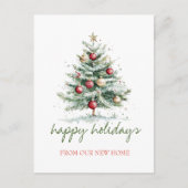 我々は、クリスマスツリー赤いボール移動した 案内ポストカード (正面)