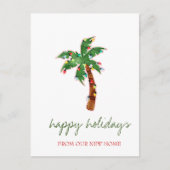 我々は、クリスマスパームツリーストリングライト移動した 案内ポストカード (正面)