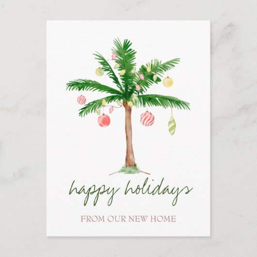 我々は、クリスマスボールパーム移動した 案内ポストカード (正面)