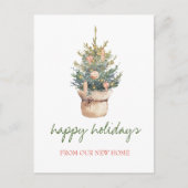 我々は、シックなクリスマスツリーの休日を移動した 案内ポストカード (正面)