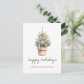 我々は、シックなクリスマスツリーの休日を移動した 案内ポストカード (スタンド正面)