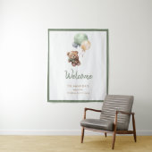 我々は、テディベアバルーンベビーシャワーを待つことができる タペストリー (インサイチュ)