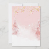 我々は、テディベア女の子の赤ちゃんシャワーを心待ちできる 招待状 (裏面)