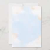 我々は、テディベア少年の赤ちゃんシャワーを待つことができる 招待状 (裏面)