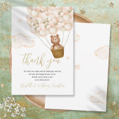 我々は、テディベア赤ちゃんシャワー詩を待つことができる サンキューカード