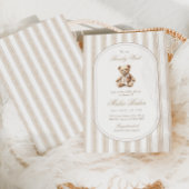 我々は、テディベア赤エレガントちゃんシャワーを待つことができる 招待状