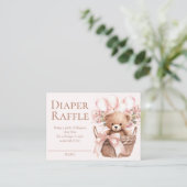 我々は、バスケットおむつラッフルで熊を待つことができる エンクロージャーカード (スタンド正面)