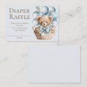 我々は、バスケットおむつラッフルで熊を待つことができる エンクロージャーカード (正面/裏面)