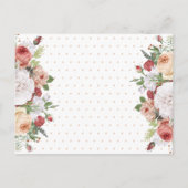 我々は | バラ&シック金ゴールドグリッタースクリプ結婚ト インビテーションポストカード (裏面)