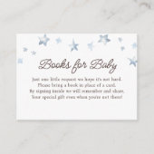 我々は、パステルブルーブックスのベビーを待つことができる エンクロージャーカード (正面)