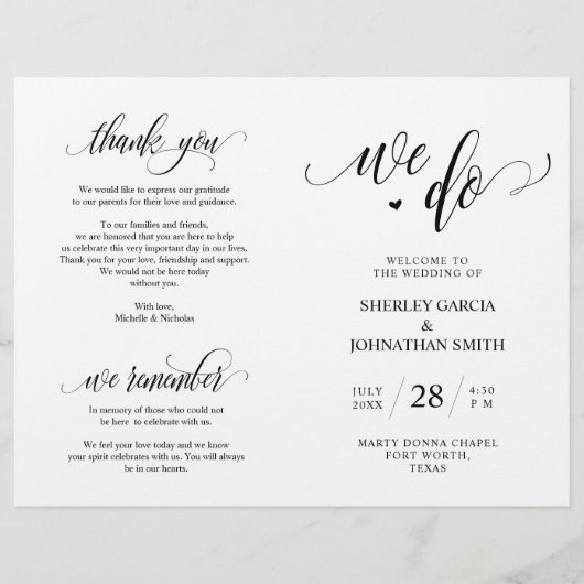 我々は、ブラック、折り畳み式結婚プログラムを行う (正面)