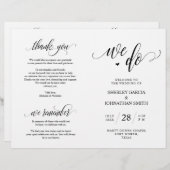 我々は、ブラック、折り畳み式結婚プログラムを行う (正面/裏面)