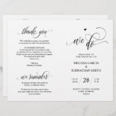 我々は、ブラック、折り畳み式結婚プログラムを行う (正面/裏面)